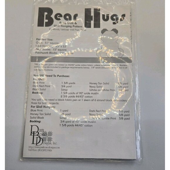 Lot Of 3 Vintage Quilting Patterns Cabin Cottage Themed Bears Quilt New - Picture 7 of 10